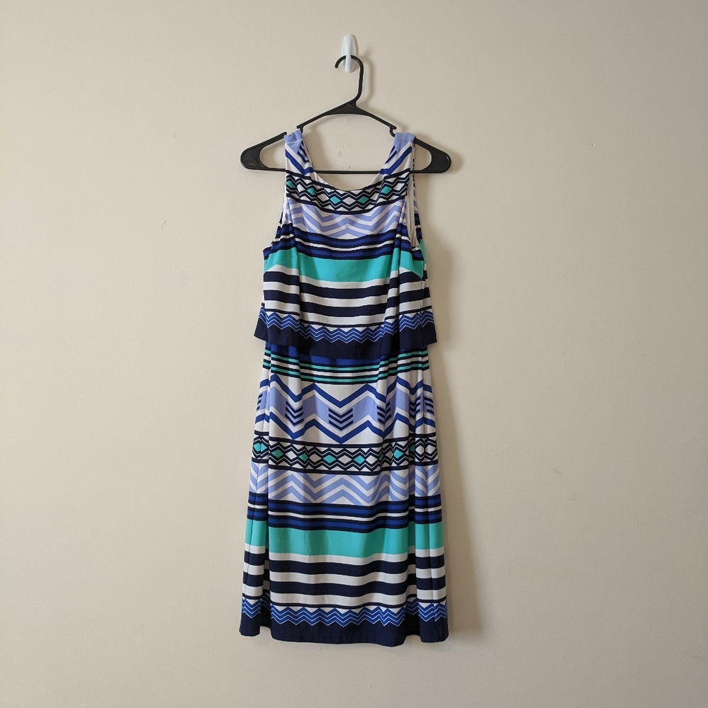 Eliza J Size 8 Shift Stretch Tank Dress